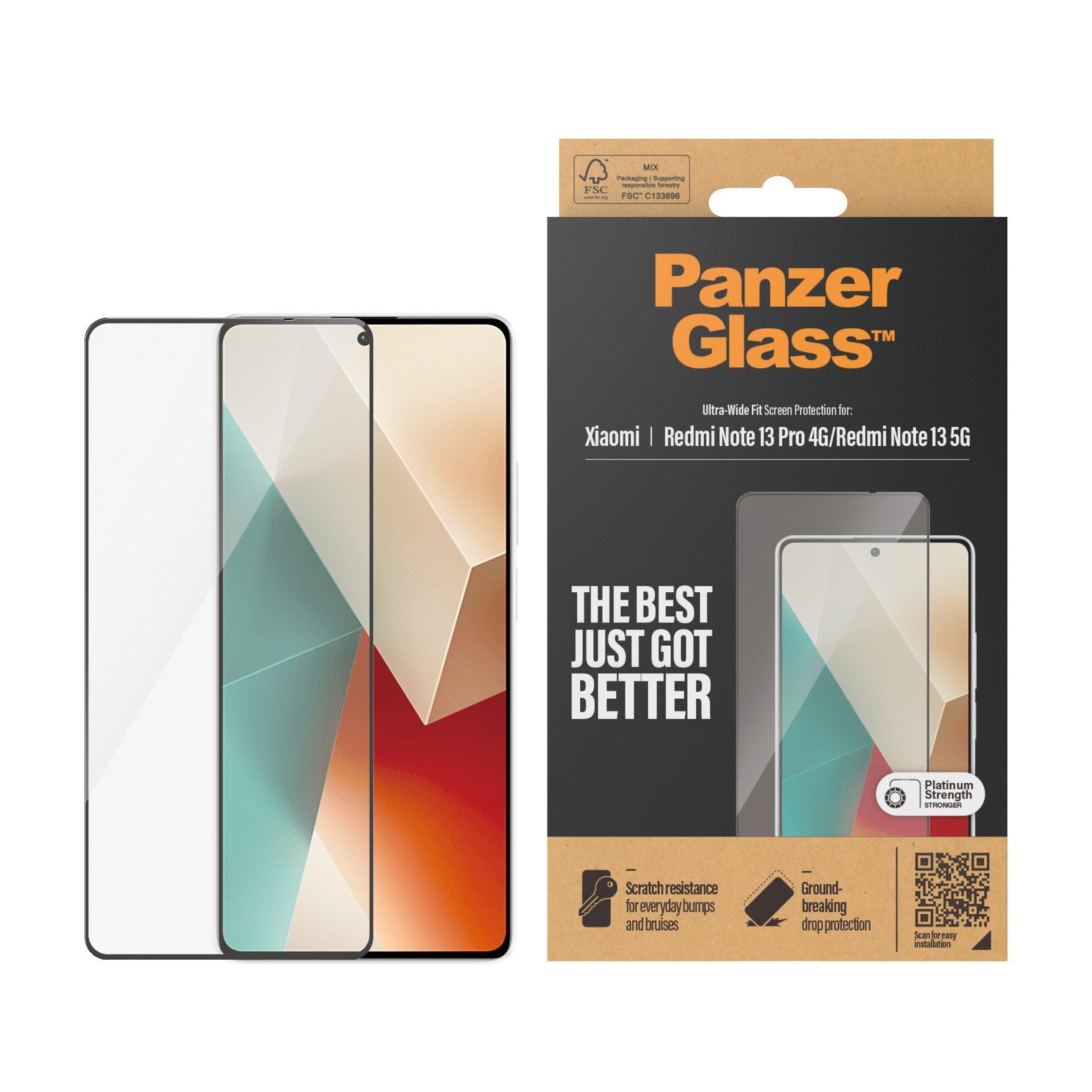 PanzerGlass® Displayschutz Xiaomi Redmi Note 13 5G | 13 Pro 4G | Ultra-Wide Fit